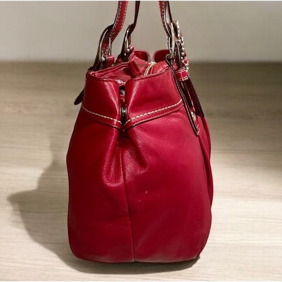 Y2K Coach F13732 Soho Pleated Leather Satchel Bag - Picture 3 of 14